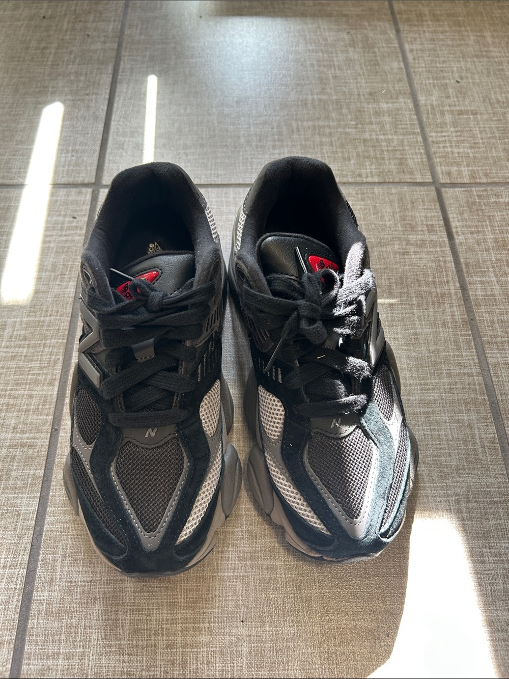 New Balance Men's Black, Gray and Red Running Sneakers